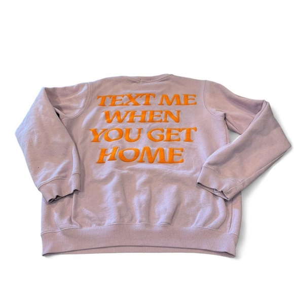 LONELY GHOST Tops - Lonely Ghost Lavender Sweatshirt with Orange Embroidery